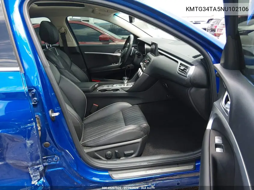 2022 Genesis G70 2.0T Rwd VIN: KMTG34TA5NU102106 Lot: 45207925