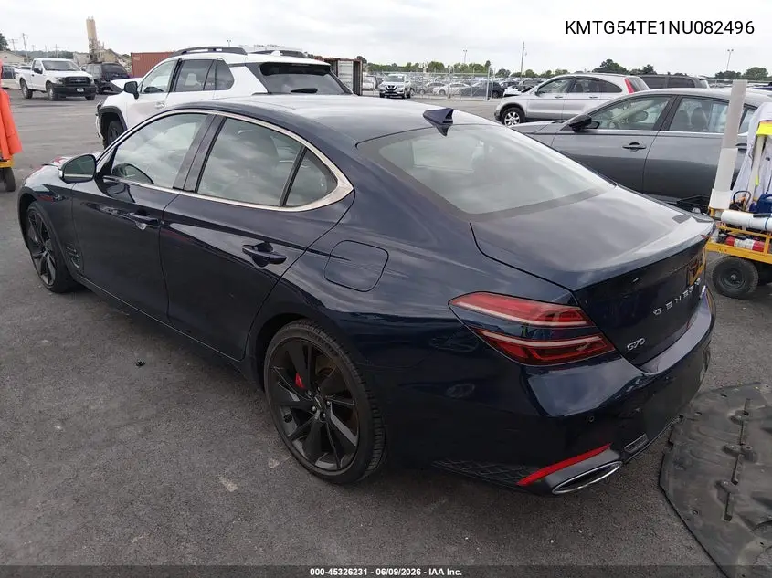 2022 Genesis G70 3.3T Awd VIN: KMTG54TE1NU082496 Lot: 45326231