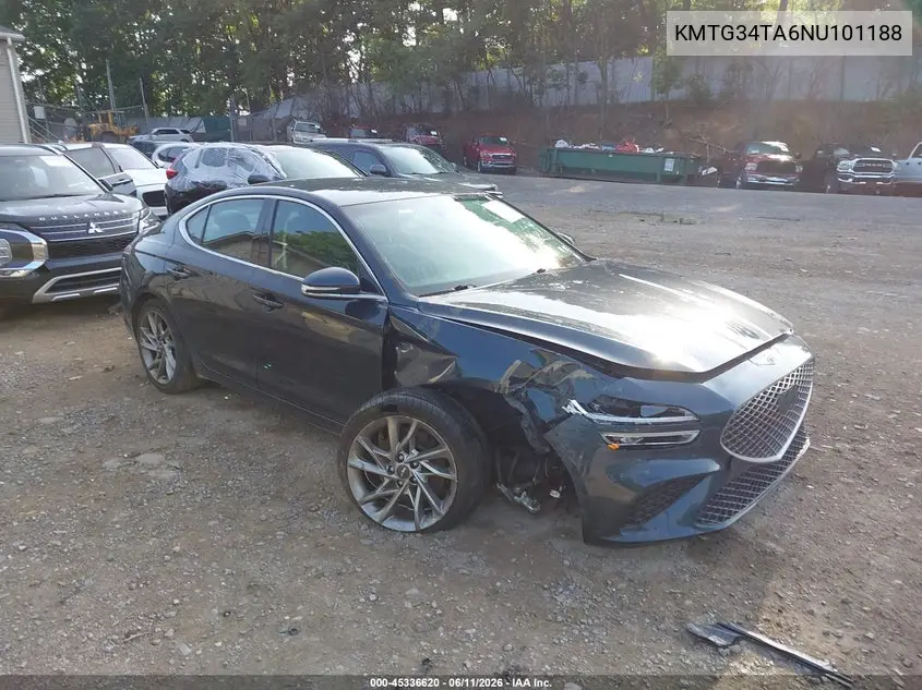 2022 Genesis G70 2.0T Awd VIN: KMTG34TA6NU101188 Lot: 45336620