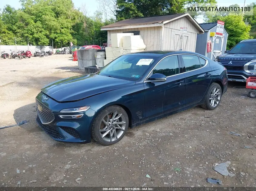 2022 Genesis G70 2.0T Awd VIN: KMTG34TA6NU101188 Lot: 45336620