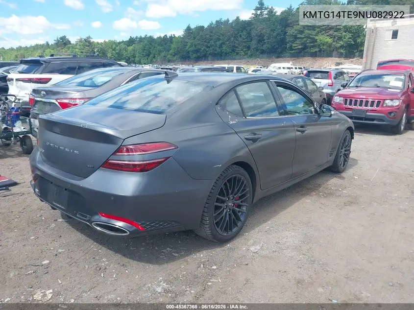 2022 Genesis G70 3.3T Rwd Launch Edition VIN: KMTG14TE9NU082922 Lot: 45367368