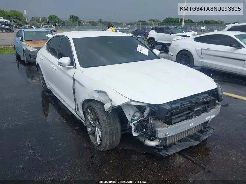2022 Genesis G70 2.0T Rwd VIN: KMTG34TA8NU093305 Lot: 45381038