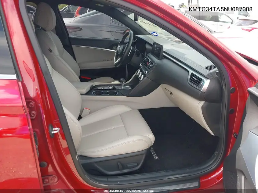 2022 Genesis G70 2.0T Rwd VIN: KMTG34TA5NU087008 Lot: 45440415