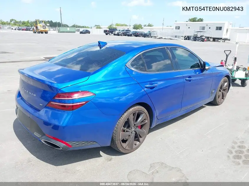 2022 Genesis G70 3.3T Rwd VIN: KMTG54TE0NU082943 Lot: 45473537