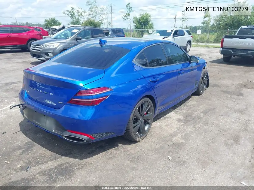 2022 Genesis G70 3.3T Rwd VIN: KMTG54TE1NU103279 Lot: 45481839