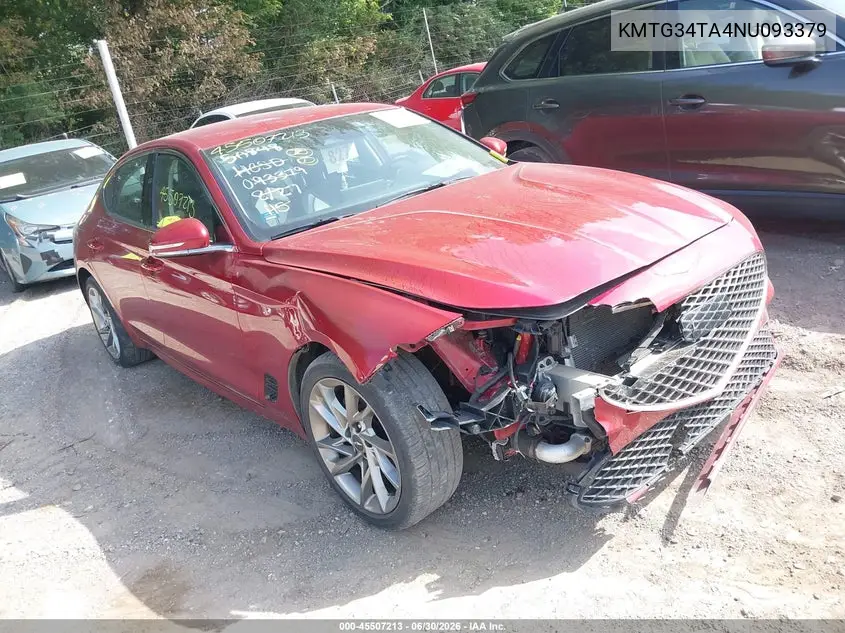 2022 Genesis G70 2.0T Rwd VIN: KMTG34TA4NU093379 Lot: 45507213