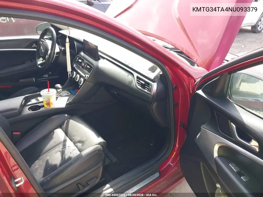 2022 Genesis G70 2.0T Rwd VIN: KMTG34TA4NU093379 Lot: 45507213