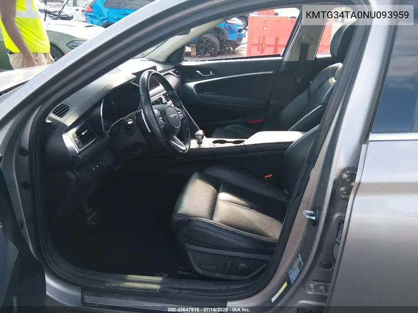 2022 Genesis G70 2.0T Rwd VIN: KMTG34TA0NU093959 Lot: 45647916