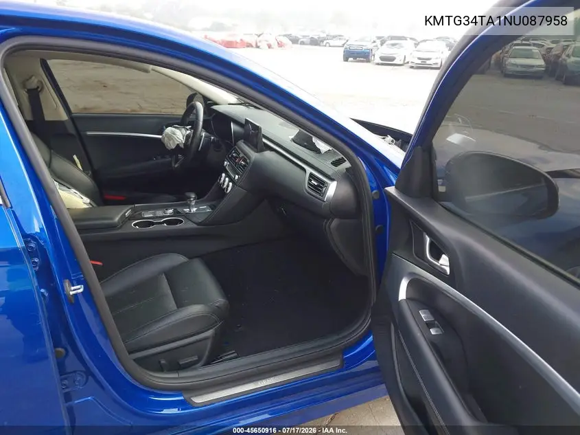 2022 Genesis G70 2.0T Awd VIN: KMTG34TA1NU087958 Lot: 45650916