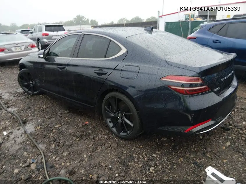 2023 Genesis G70 2.0T Rwd VIN: KMTG34TA6PU105339 Lot: 45099926