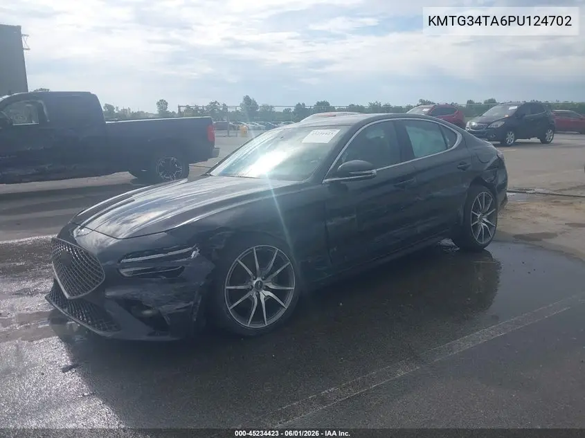2023 Genesis G70 2.0T Rwd VIN: KMTG34TA6PU124702 Lot: 45234423