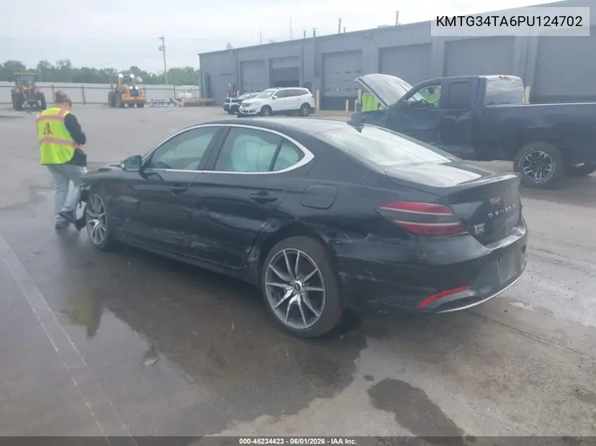 2023 Genesis G70 2.0T Rwd VIN: KMTG34TA6PU124702 Lot: 45234423