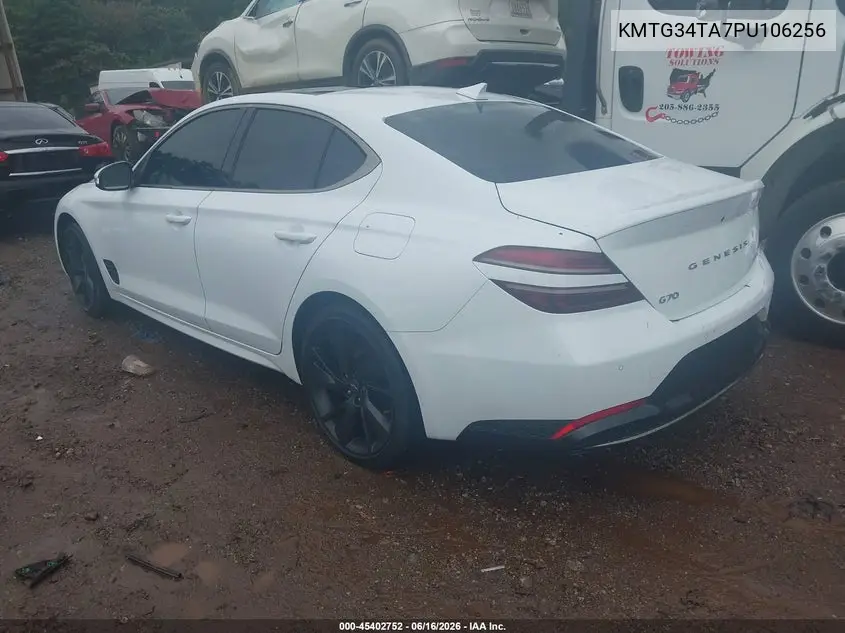2023 Genesis G70 2.0T Awd VIN: KMTG34TA7PU106256 Lot: 45402752