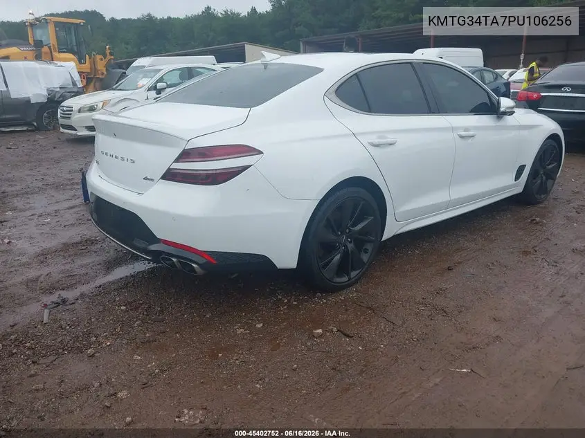 2023 Genesis G70 2.0T Awd VIN: KMTG34TA7PU106256 Lot: 45402752