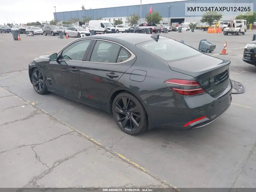 2023 Genesis G70 2.0T Rwd VIN: KMTG34TAXPU124265 Lot: 45549378
