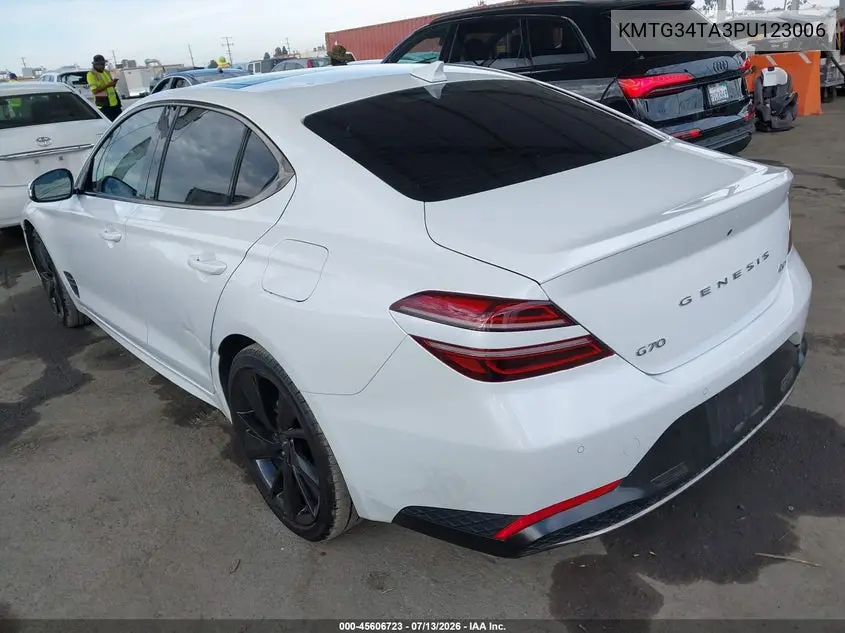 2023 Genesis G70 2.0T Awd VIN: KMTG34TA3PU123006 Lot: 45606723