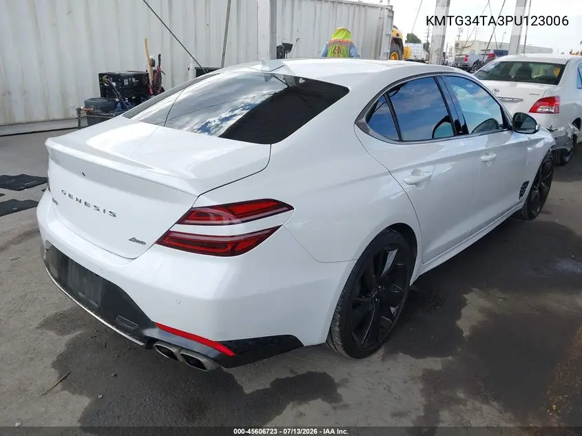 2023 Genesis G70 2.0T Awd VIN: KMTG34TA3PU123006 Lot: 45606723