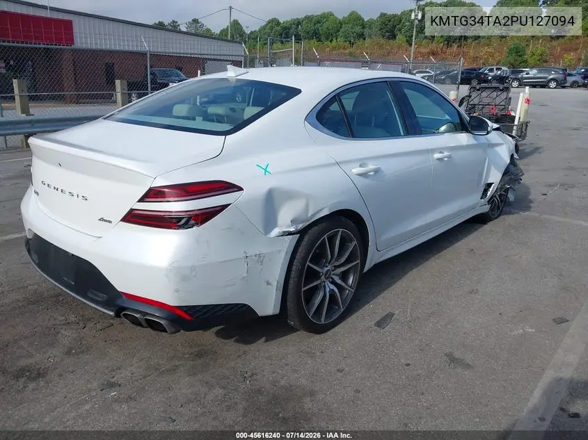 2023 Genesis G70 2.0T Awd VIN: KMTG34TA2PU127094 Lot: 45616240