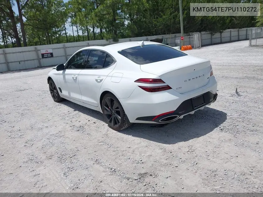 2023 Genesis G70 3.3T Rwd VIN: KMTG54TE7PU110272 Lot: 45651182