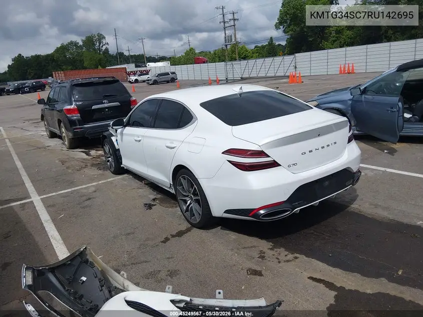 2024 Genesis G70 2.5T Rwd VIN: KMTG34SC7RU142695 Lot: 45249567