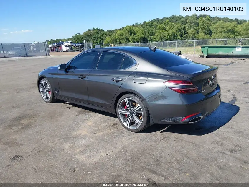 2024 Genesis G70 2.5T Rwd VIN: KMTG34SC1RU140103 Lot: 45321333