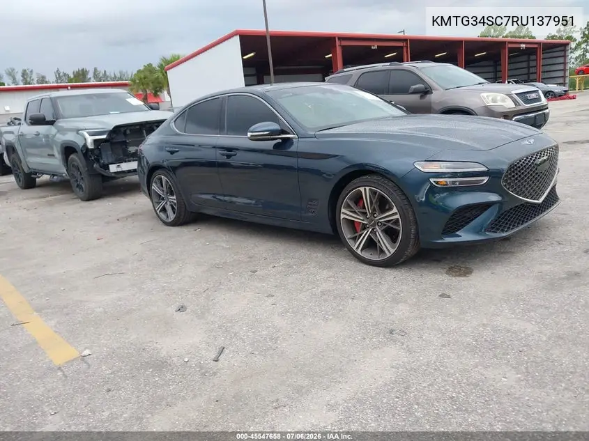 2024 Genesis G70 2.5T Rwd VIN: KMTG34SC7RU137951 Lot: 45547658