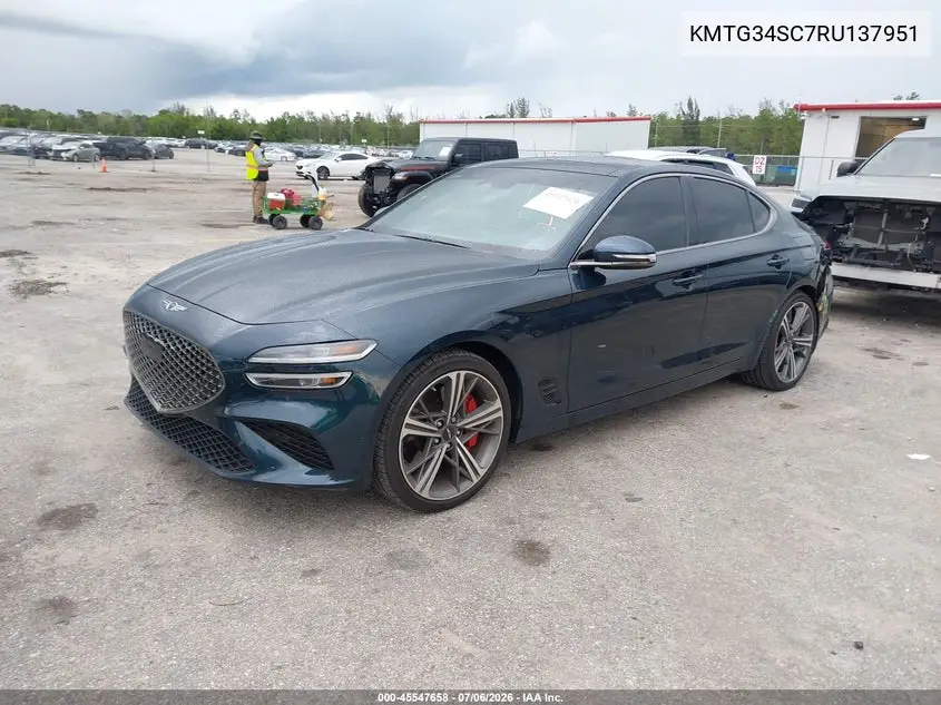 2024 Genesis G70 2.5T Rwd VIN: KMTG34SC7RU137951 Lot: 45547658