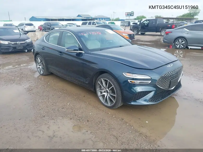 2025 Genesis G70 2.5T Rwd VIN: KMTG34SC4SU151960 Lot: 45173588
