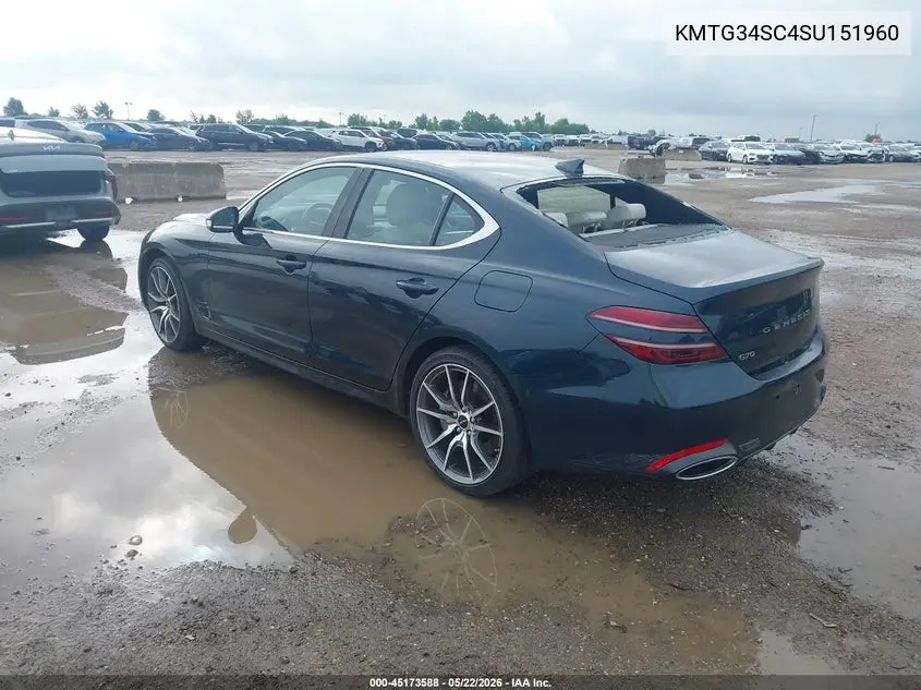 2025 Genesis G70 2.5T Rwd VIN: KMTG34SC4SU151960 Lot: 45173588