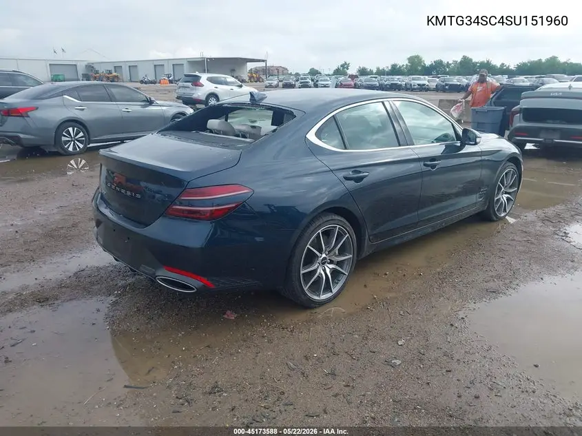 2025 Genesis G70 2.5T Rwd VIN: KMTG34SC4SU151960 Lot: 45173588