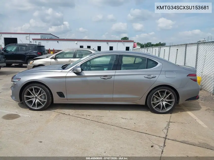 2025 Genesis G70 2.5T Awd VIN: KMTG34SCXSU153681 Lot: 45549008
