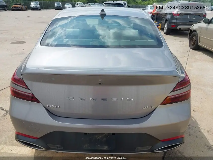 2025 Genesis G70 2.5T Awd VIN: KMTG34SCXSU153681 Lot: 45549008