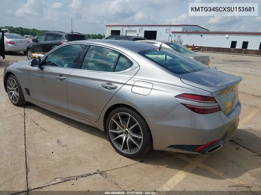 2025 Genesis G70 2.5T Awd VIN: KMTG34SCXSU153681 Lot: 45549008
