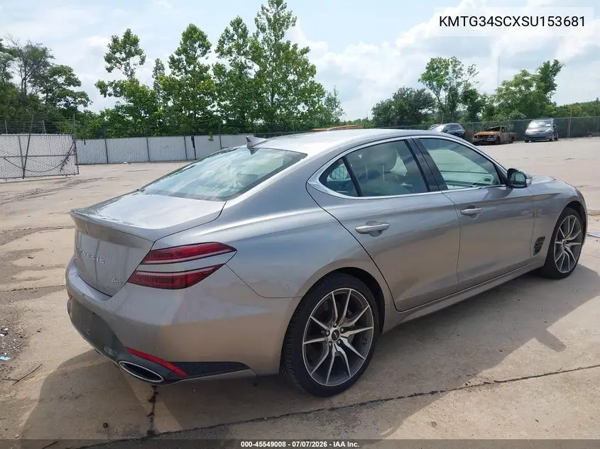 2025 Genesis G70 2.5T Awd VIN: KMTG34SCXSU153681 Lot: 45549008