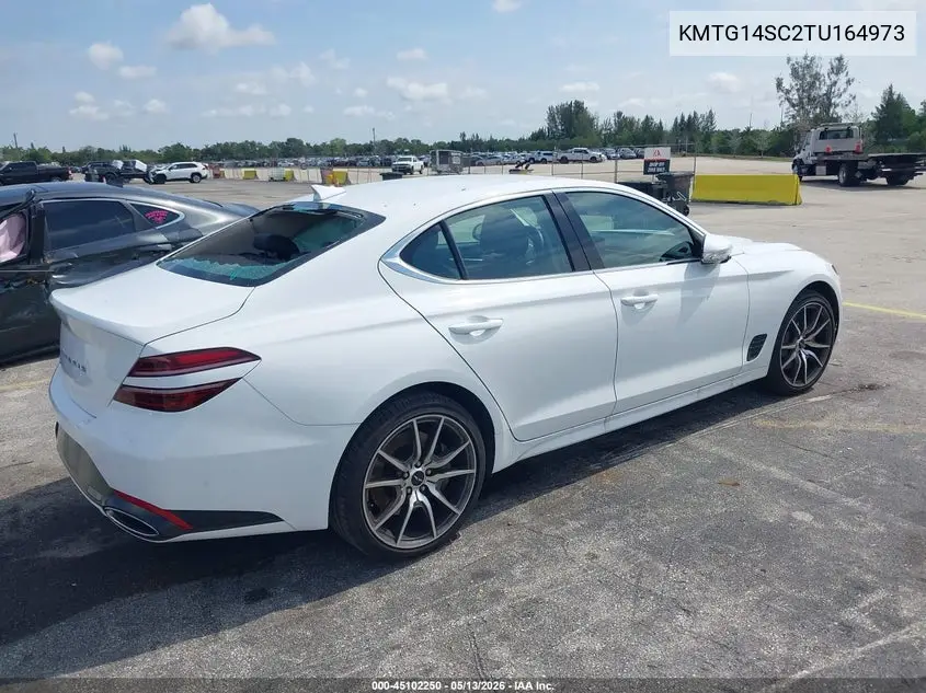 2026 Genesis G70 2.5T Rwd VIN: KMTG14SC2TU164973 Lot: 45102250