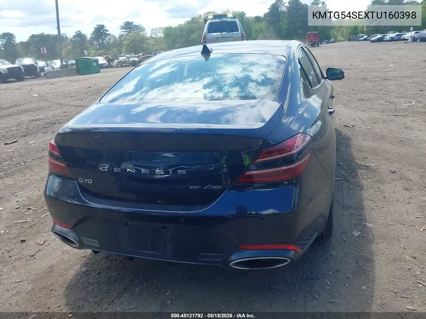 2026 Genesis G70 3.3T Awd Sport Prestige VIN: KMTG54SEXTU160398 Lot: 45121792