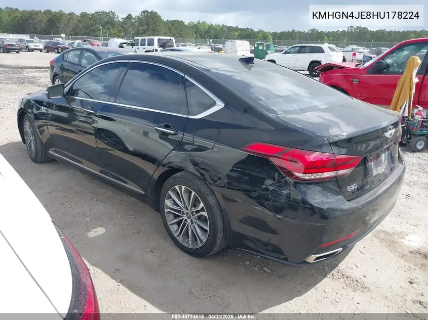 2017 Genesis G80 3.8 VIN: KMHGN4JE8HU178224 Lot: 44774518
