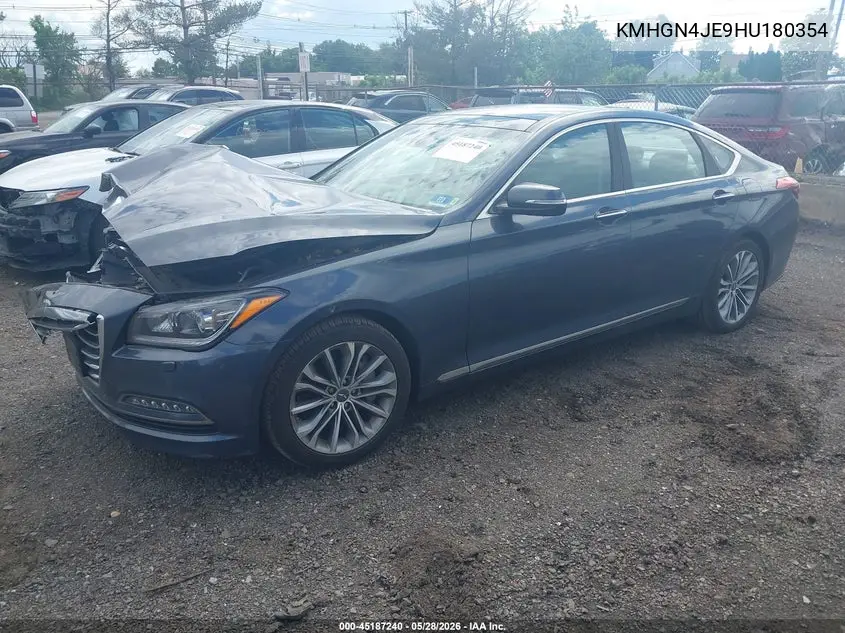 2017 Genesis G80 3.8 VIN: KMHGN4JE9HU180354 Lot: 45187240