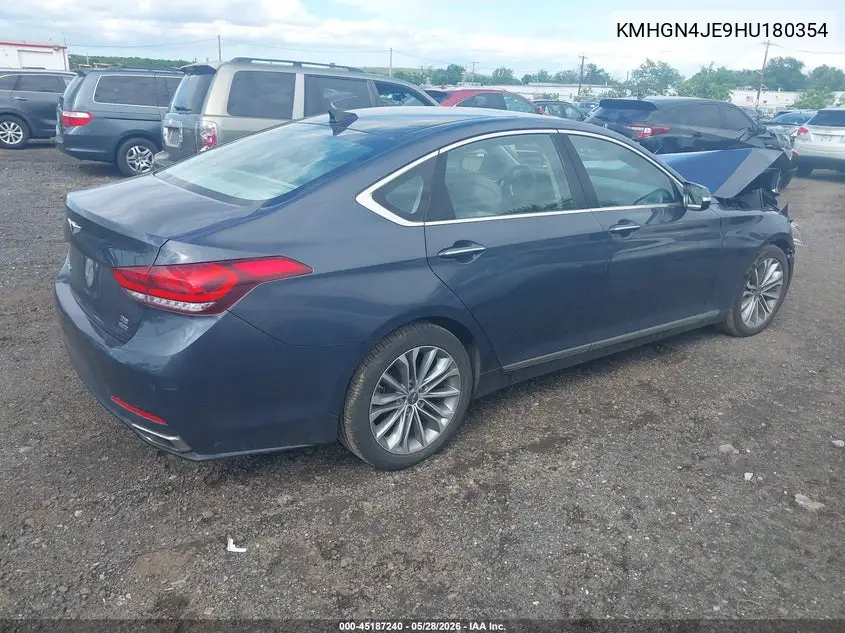 2017 Genesis G80 3.8 VIN: KMHGN4JE9HU180354 Lot: 45187240