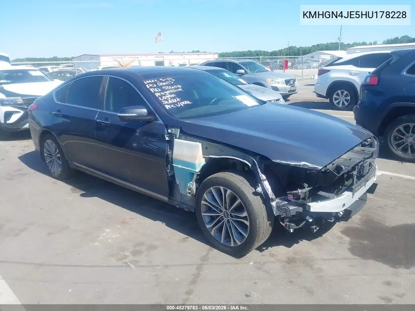 2017 Genesis G80 3.8 VIN: KMHGN4JE5HU178228 Lot: 45279783