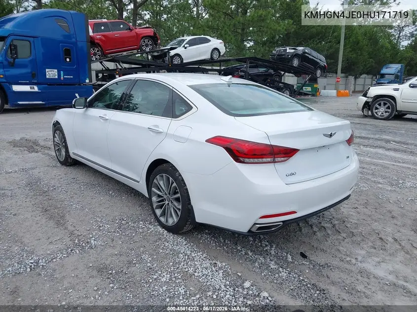 2017 Genesis G80 3.8 VIN: KMHGN4JE0HU171719 Lot: 45414223