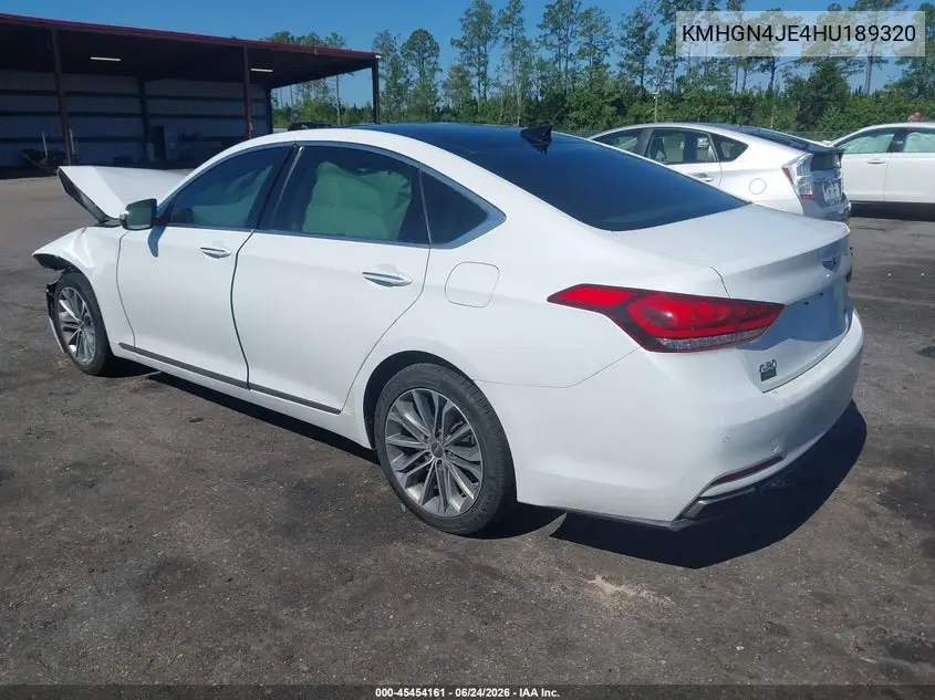 2017 Genesis G80 3.8 VIN: KMHGN4JE4HU189320 Lot: 45454161