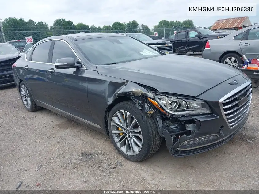 2017 Genesis G80 3.8 VIN: KMHGN4JE0HU206386 Lot: 45541081