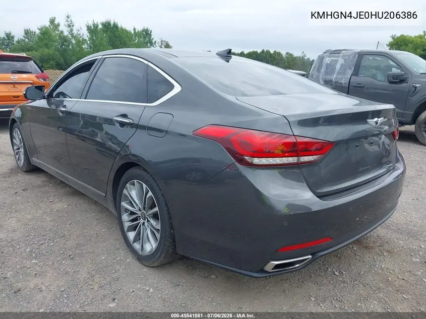 2017 Genesis G80 3.8 VIN: KMHGN4JE0HU206386 Lot: 45541081