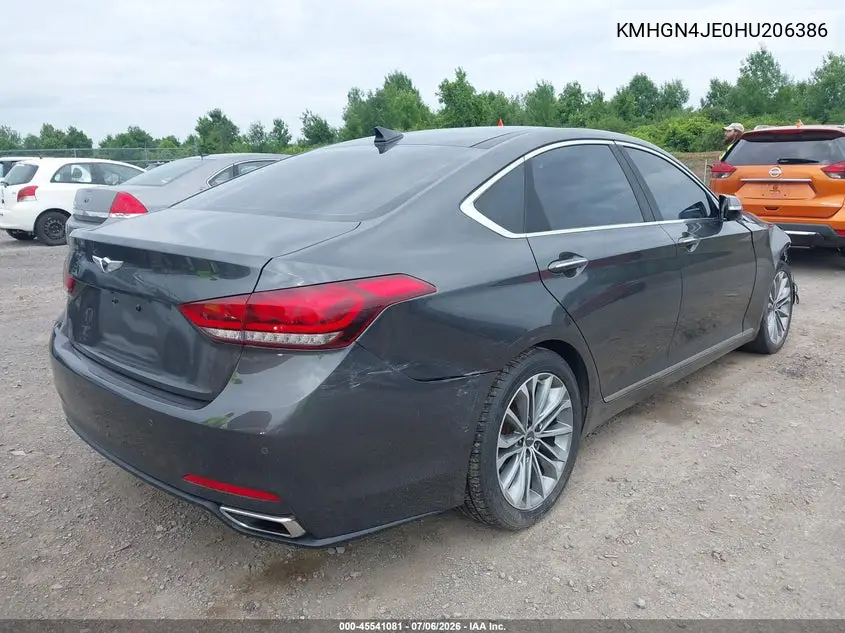 2017 Genesis G80 3.8 VIN: KMHGN4JE0HU206386 Lot: 45541081