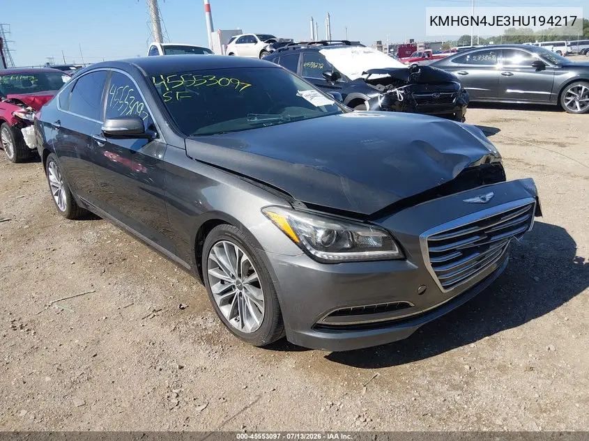 2017 Genesis G80 3.8 VIN: KMHGN4JE3HU194217 Lot: 45553097
