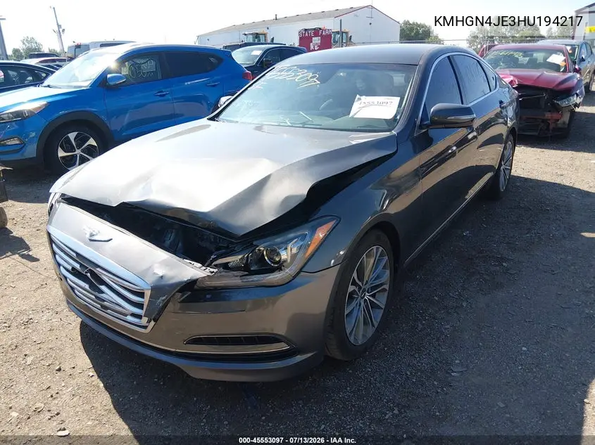 2017 Genesis G80 3.8 VIN: KMHGN4JE3HU194217 Lot: 45553097