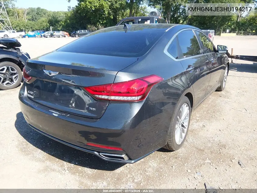 2017 Genesis G80 3.8 VIN: KMHGN4JE3HU194217 Lot: 45553097