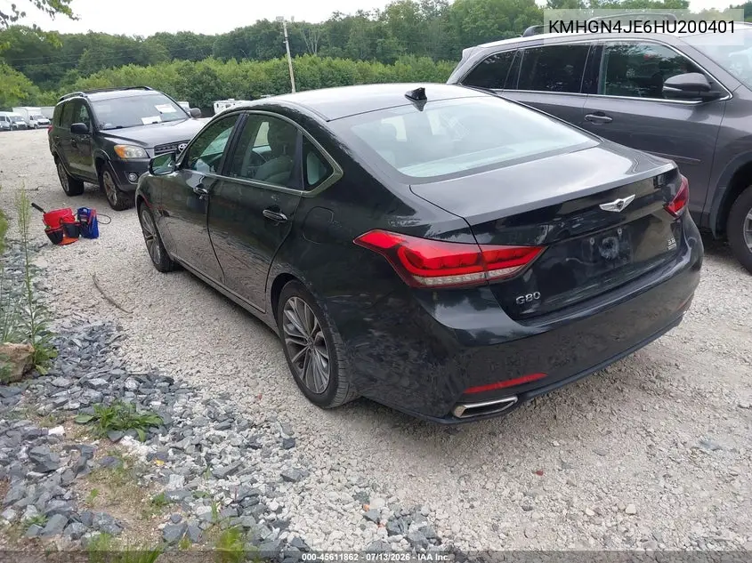 2017 Genesis G80 3.8 VIN: KMHGN4JE6HU200401 Lot: 45611862