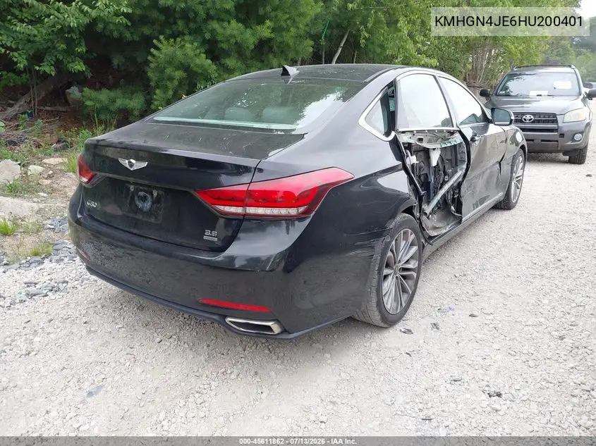 2017 Genesis G80 3.8 VIN: KMHGN4JE6HU200401 Lot: 45611862